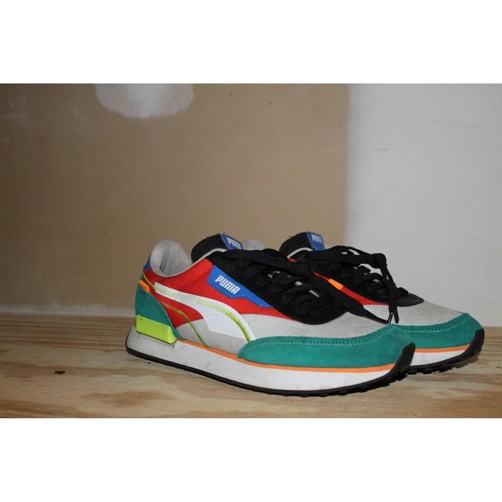 Puma Future Rider Play On Mens Sneakers Multi-Color 381052-12 Size 8.5